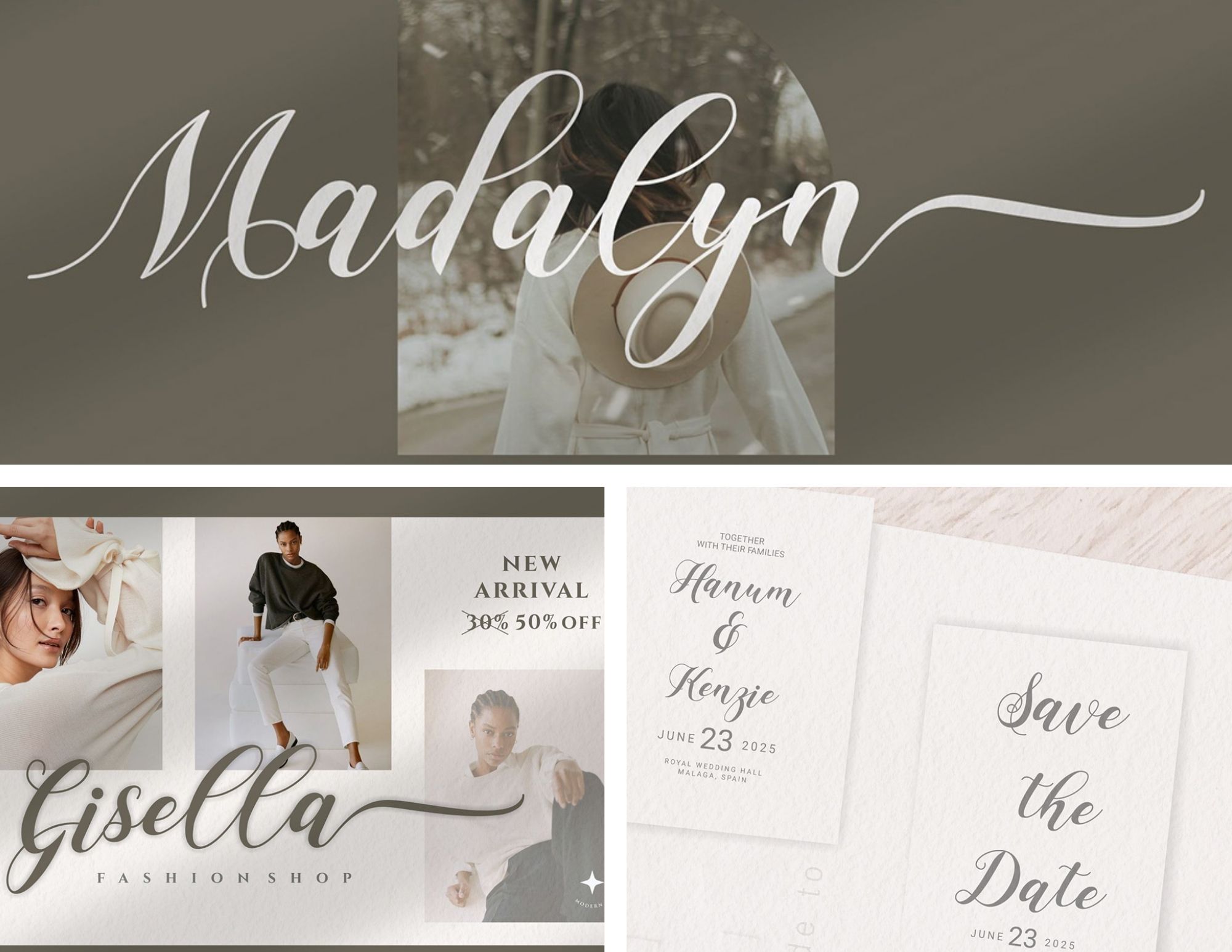 Madalyn | Calligraphy Script Font | Draftik