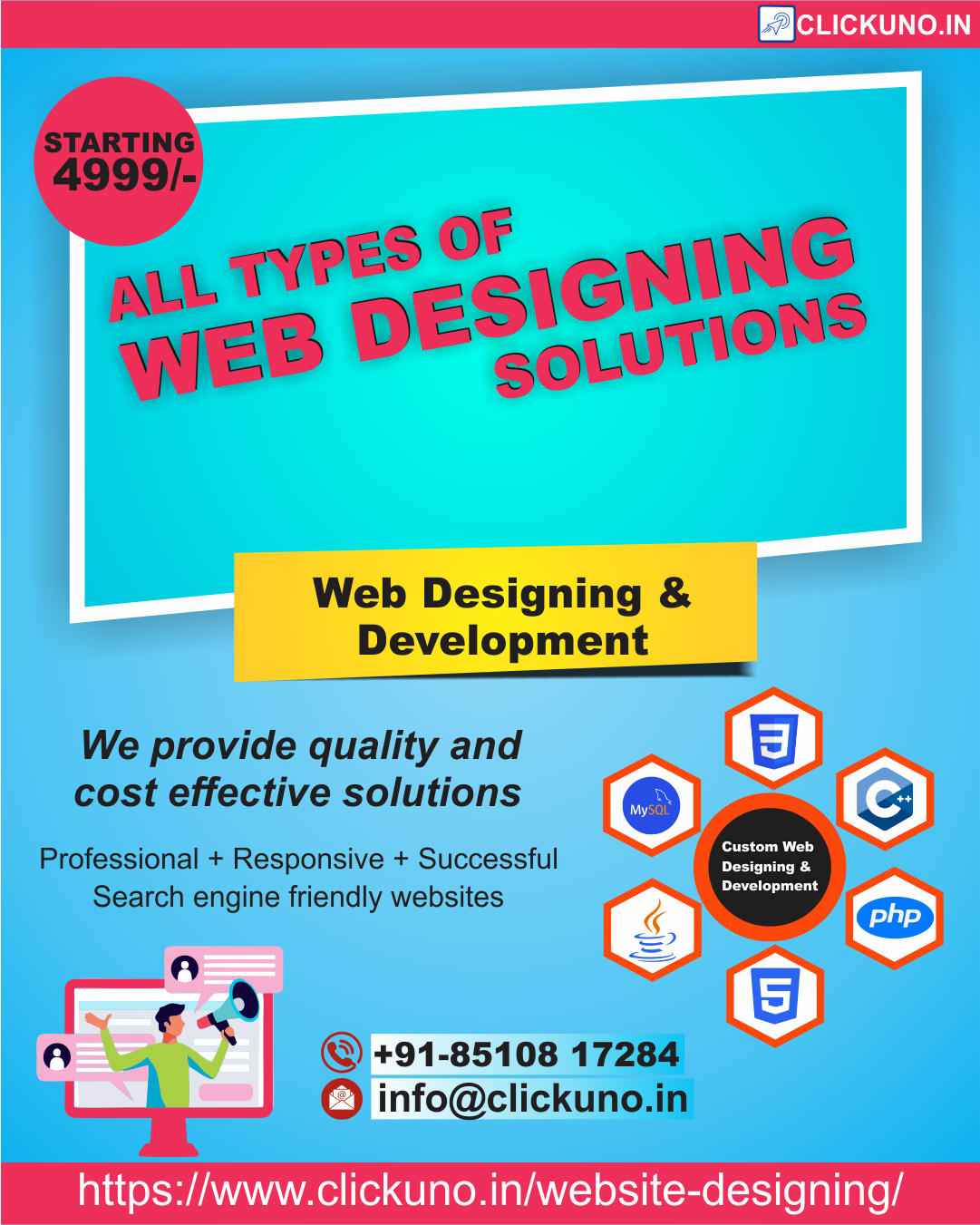 Best Website Designing Company in Ghaziabad | ClickUno India