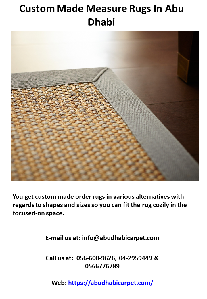 Custom Made Measure Rugs In Abu Dhabi