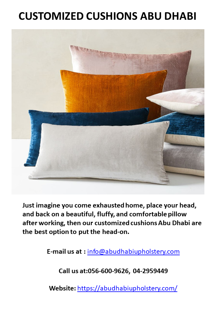 CUSTOMIZED CUSHIONS ABU DHABI