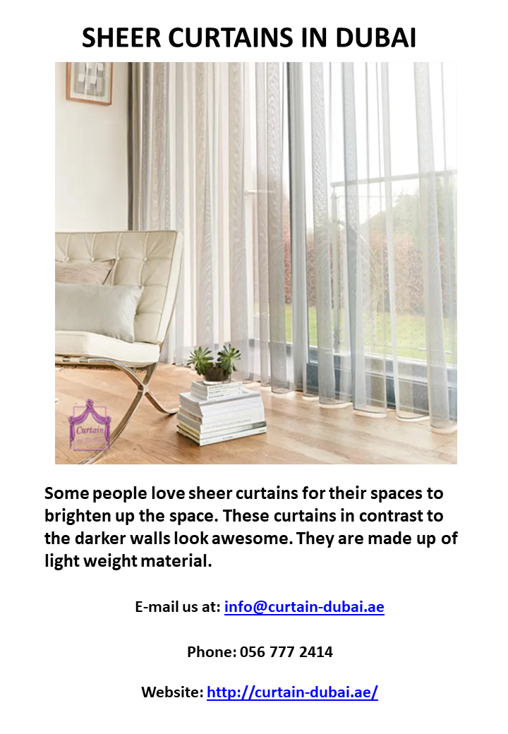 SHEER CURTAINS IN DUBAI