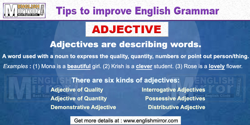 Adjectives : describing words