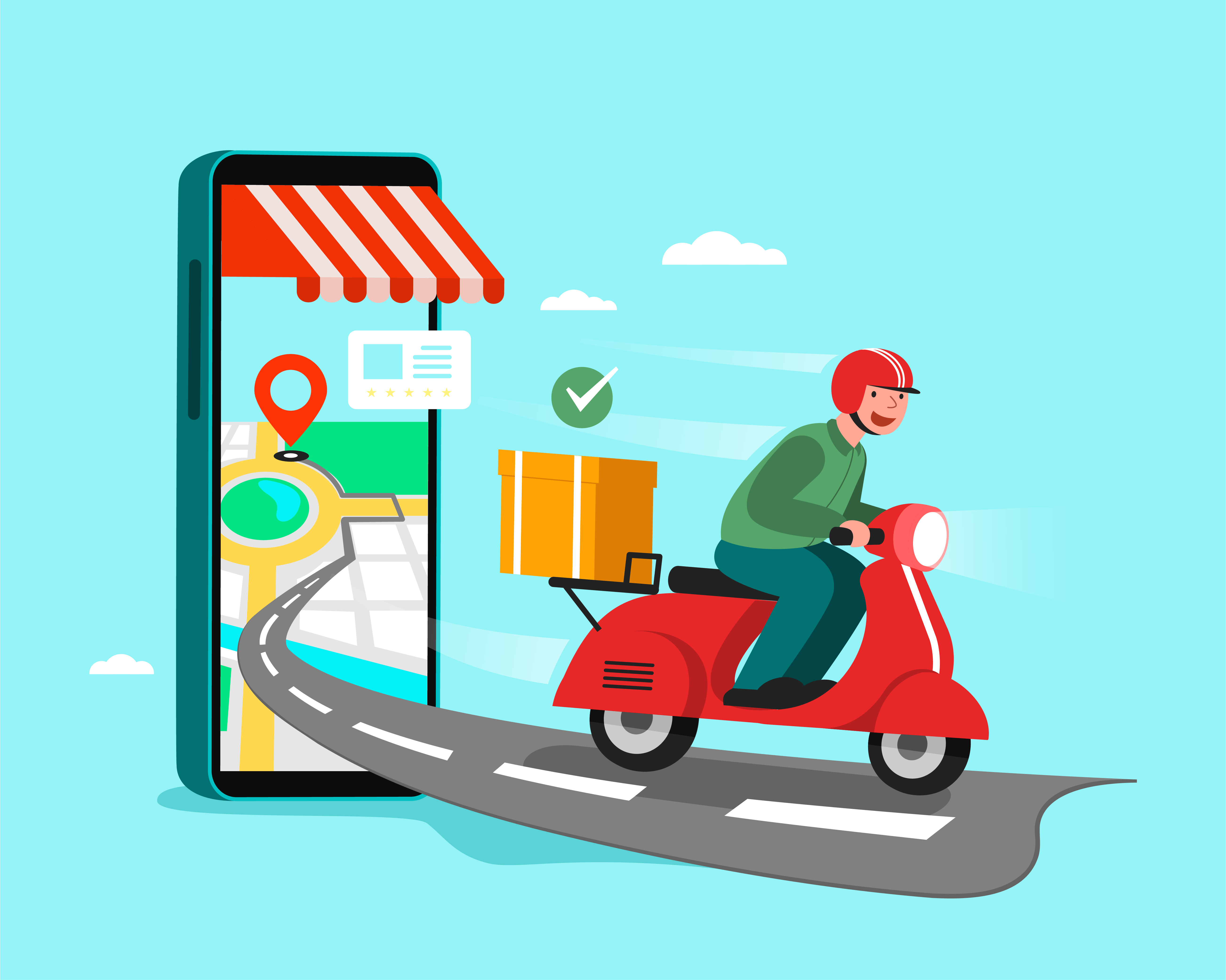With INORU, you can create a full-featured on-demand delivery app.
