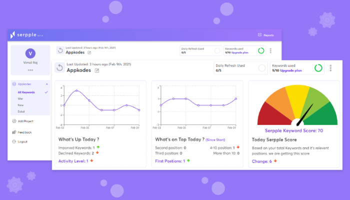 Stellar Serp checker tool to measure your SEO progress