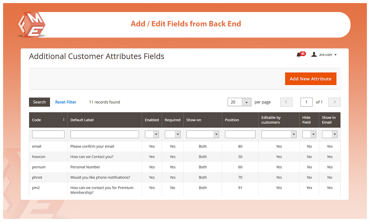 CUSTOM REGISTRATION FIELDS for Magento 2