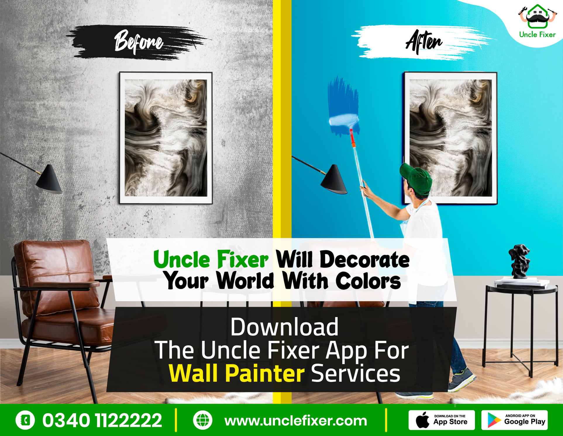 Wall Painter Services in Lahore – Uncle Fixer