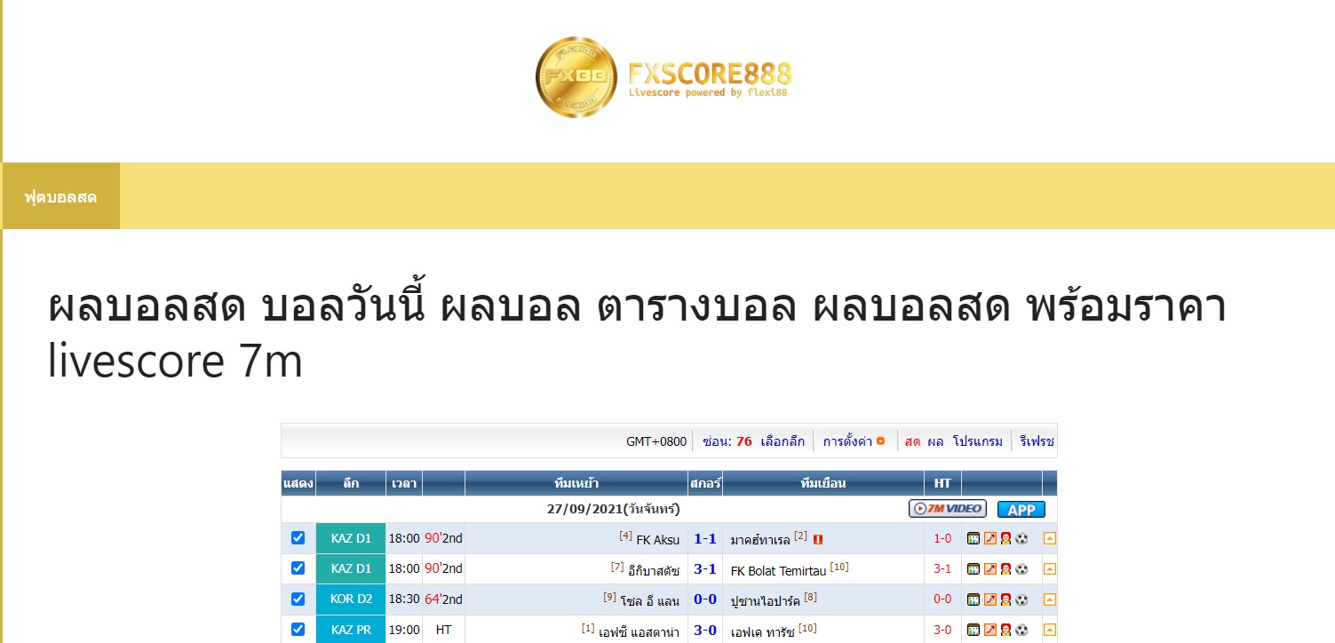 ผลบอลสดที่เร็วที่สุด ตารางบอลวันนี้ อัตราต่อรองบอล บอลสด