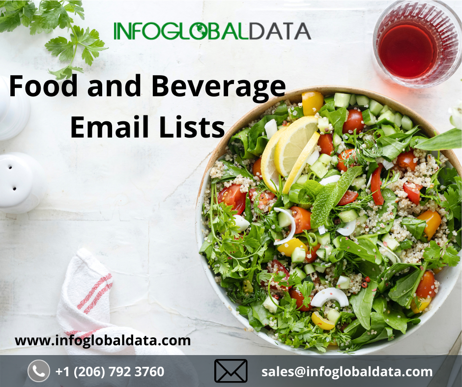 Food and Beverage Email Lists | Food and Beverage Mailing Database