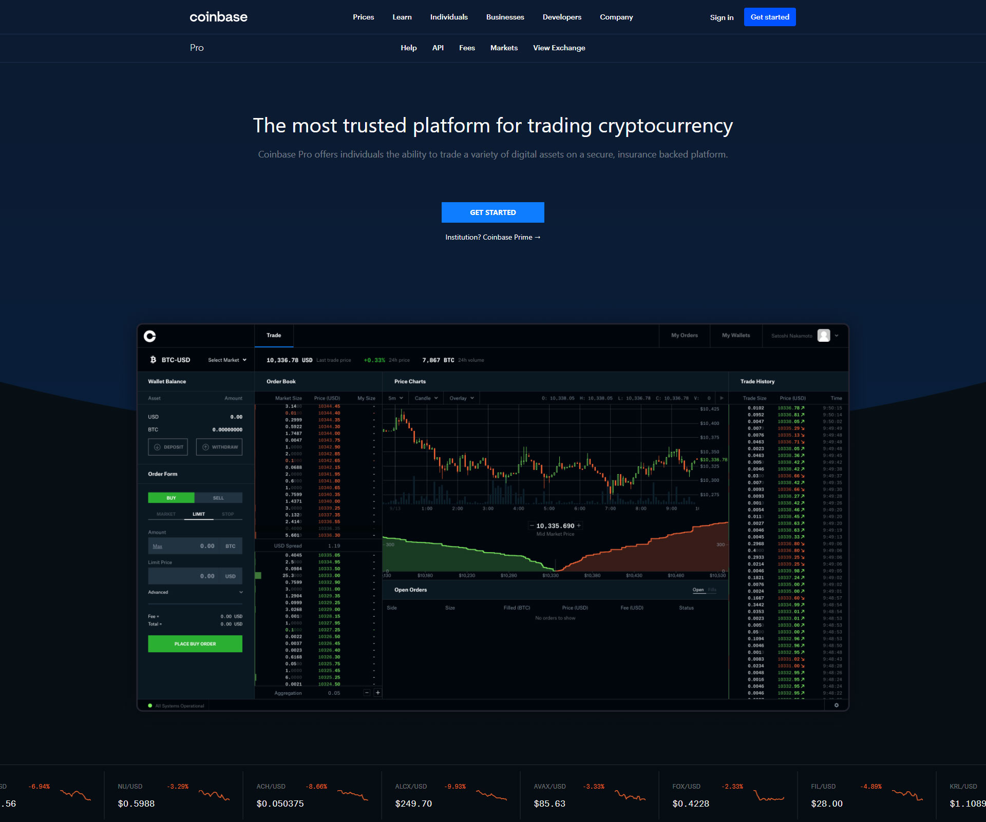 Coinbase shares began