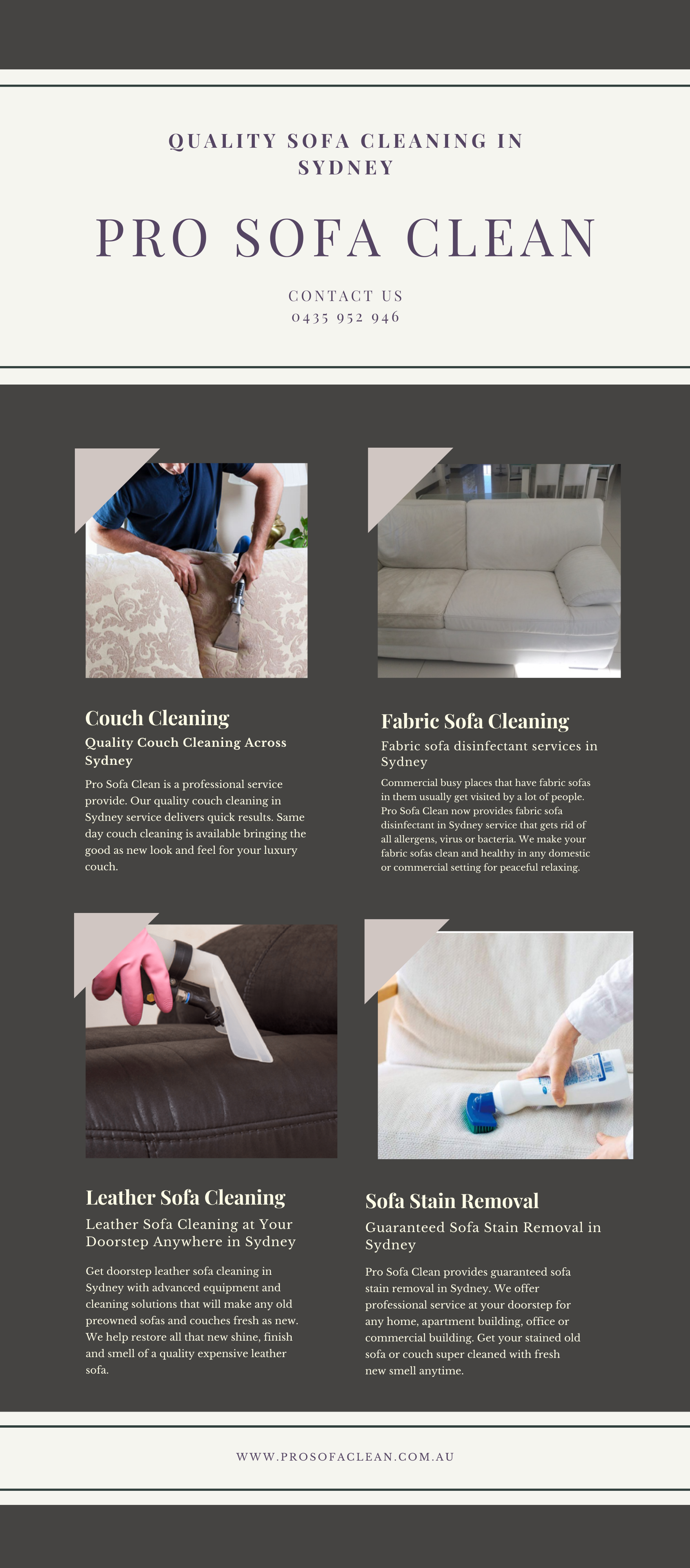 High Quality Upholstery Sofa Cleaning in Sydney