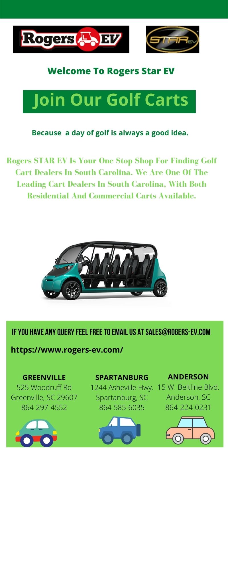 Golf Cart Service Spartanburg SC - RogersEV