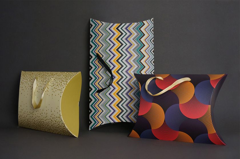 Custom Fancy Paper Pillow Packaging Boxes