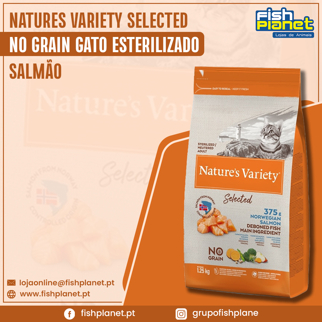 NATURES VARIETY SELECTED NO GRAIN GATO ESTERILIZADO SALMÃO