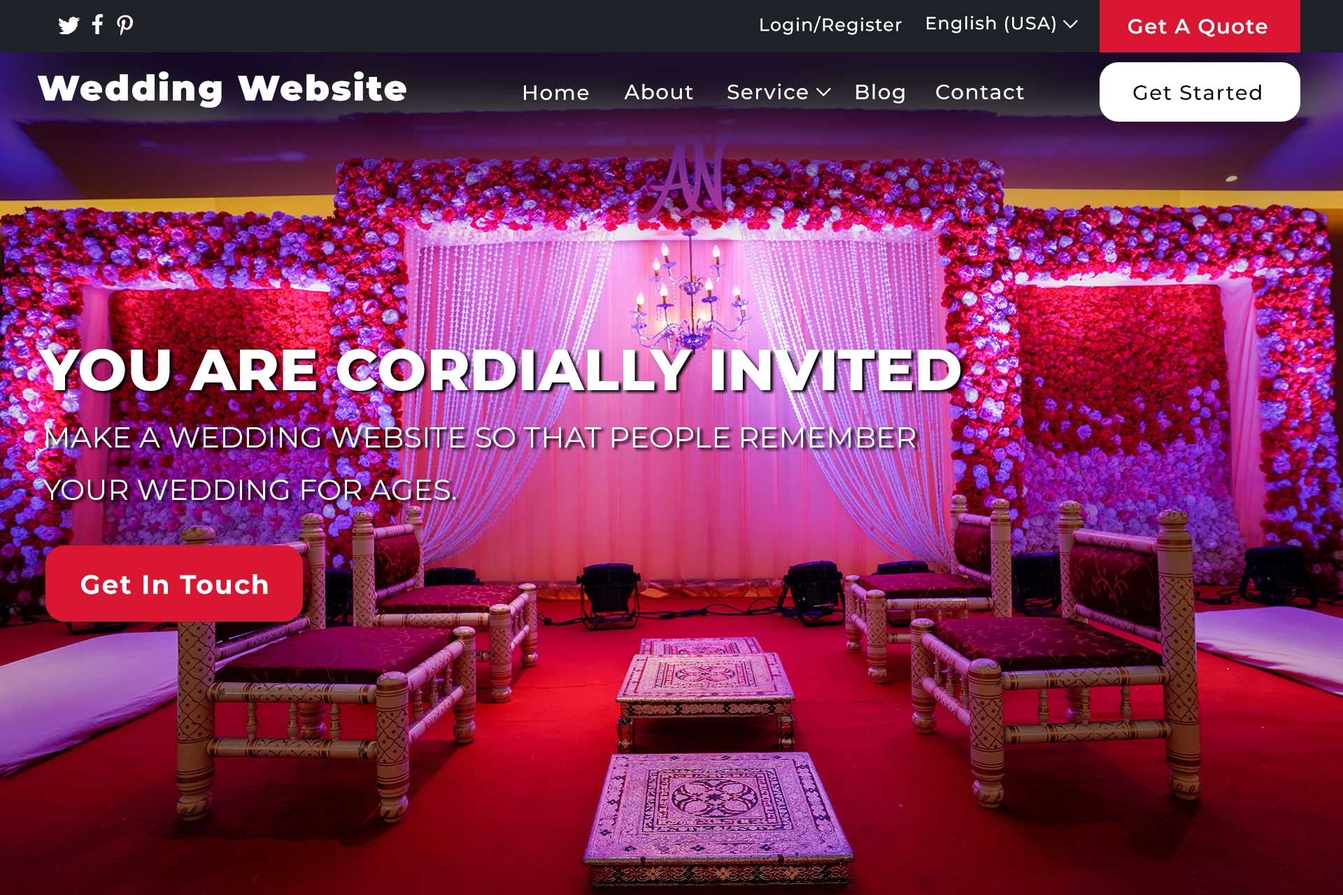 Create a wedding website