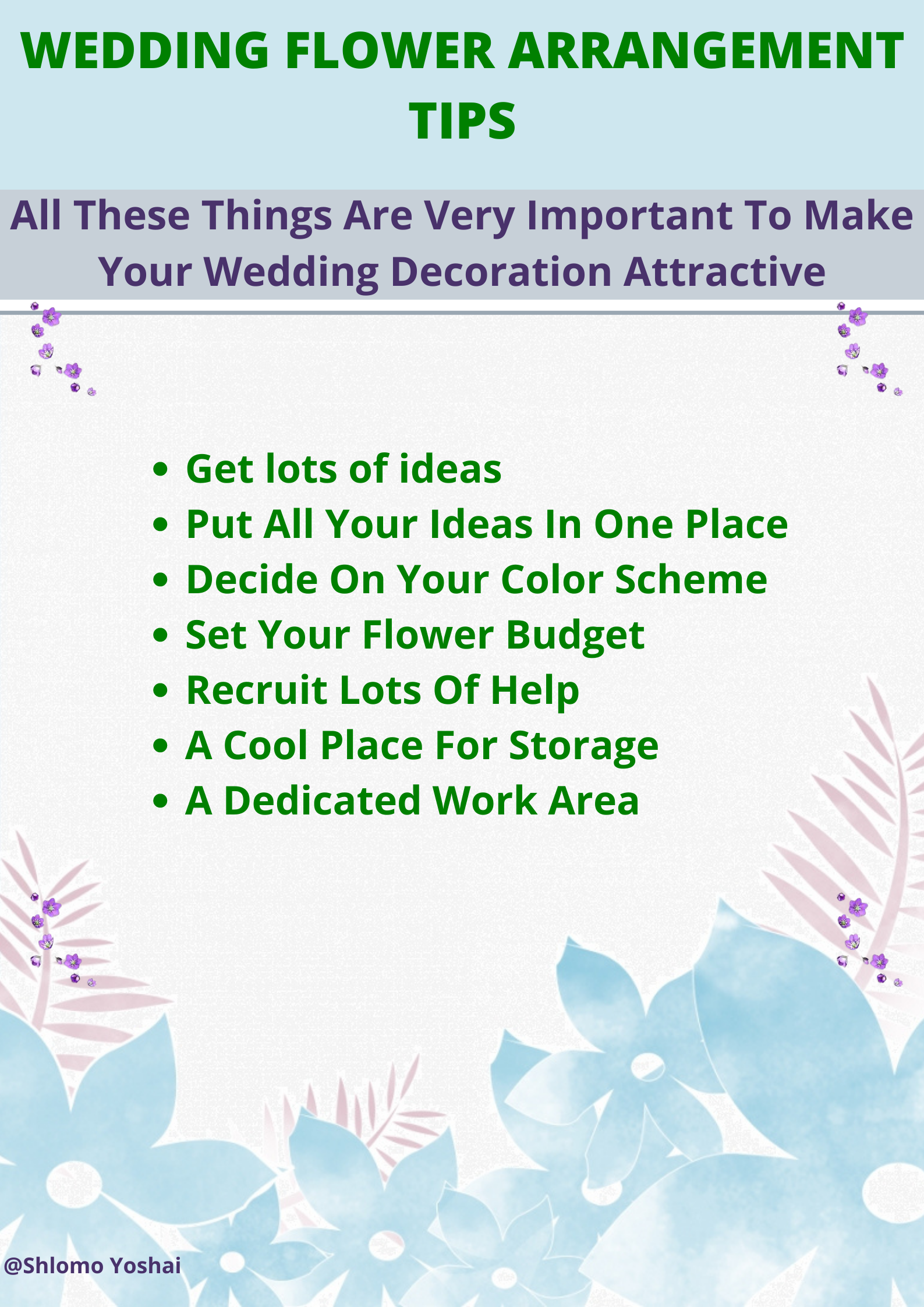 Special Tips Of Wedding Decoration 