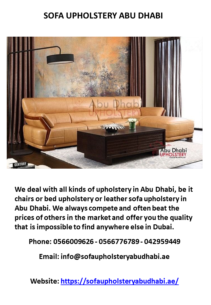 SOFA UPHOLSTERY ABU DHABI