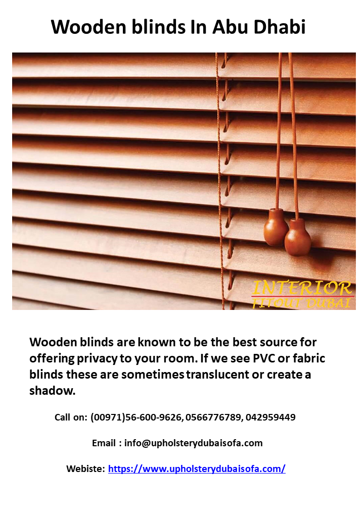 Wooden blinds In Abu Dhabi