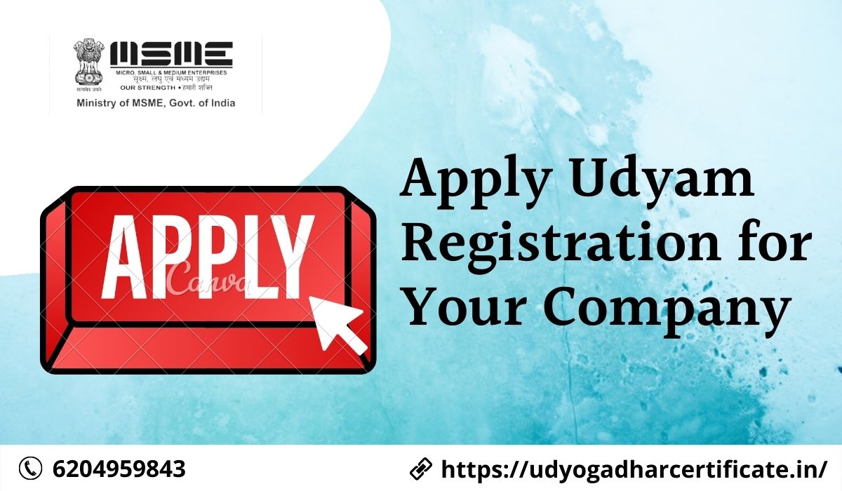 Apply for Udyam Registration Certificate Online | Udyog Aadhar
