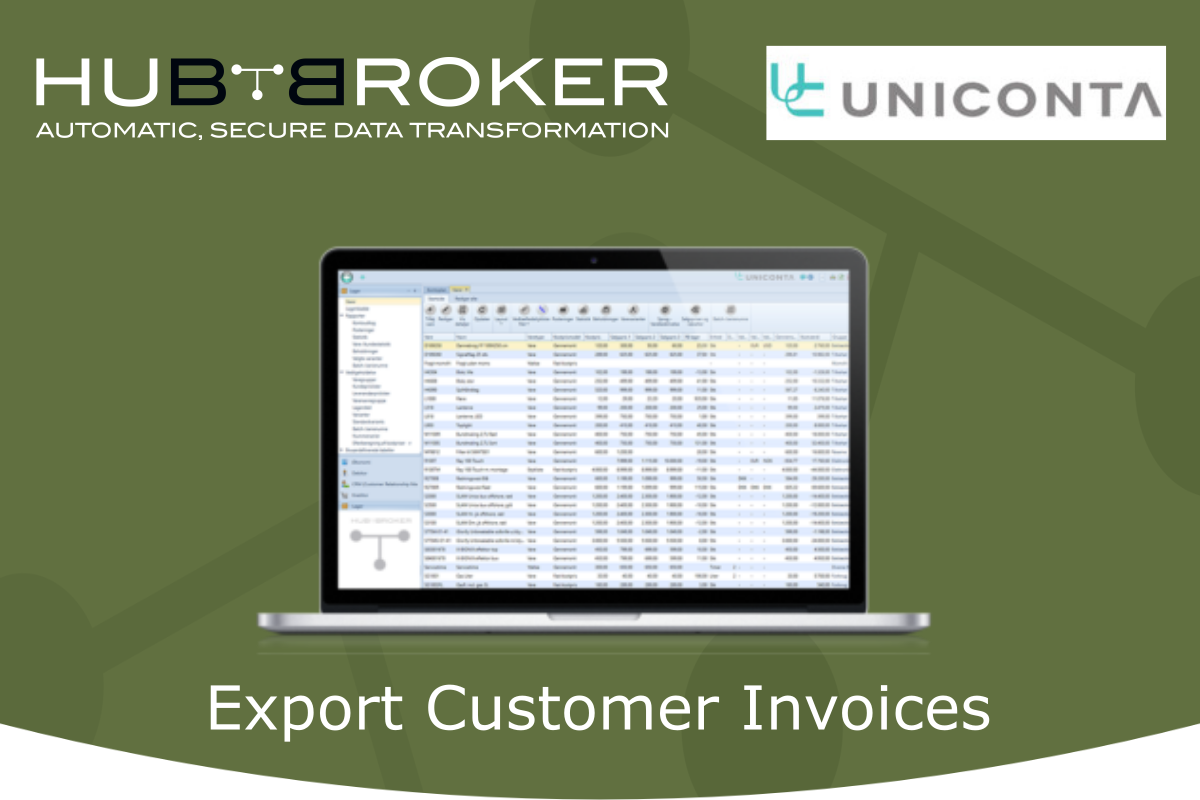 Uniconta Export Customer Invoices