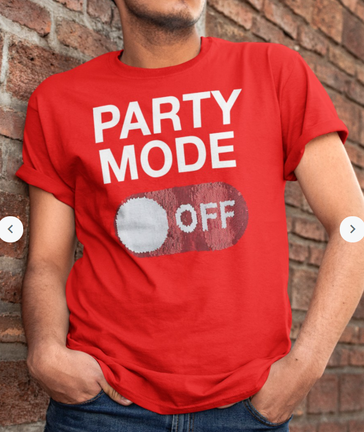 Party Mode on Off Sequin Shirt