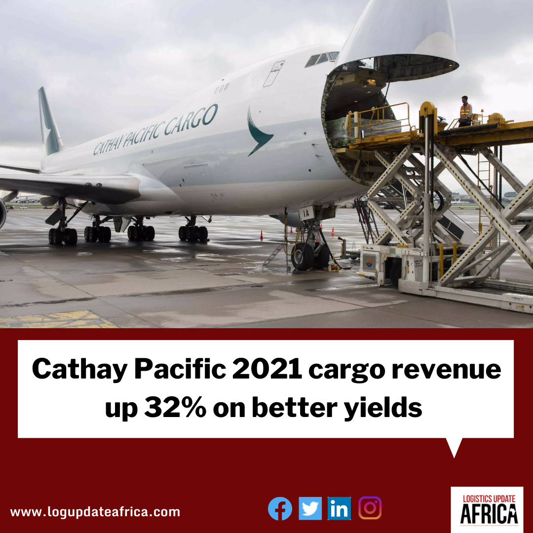 Cathay Pacific 2021 cargo revenue up 32% on better yields 