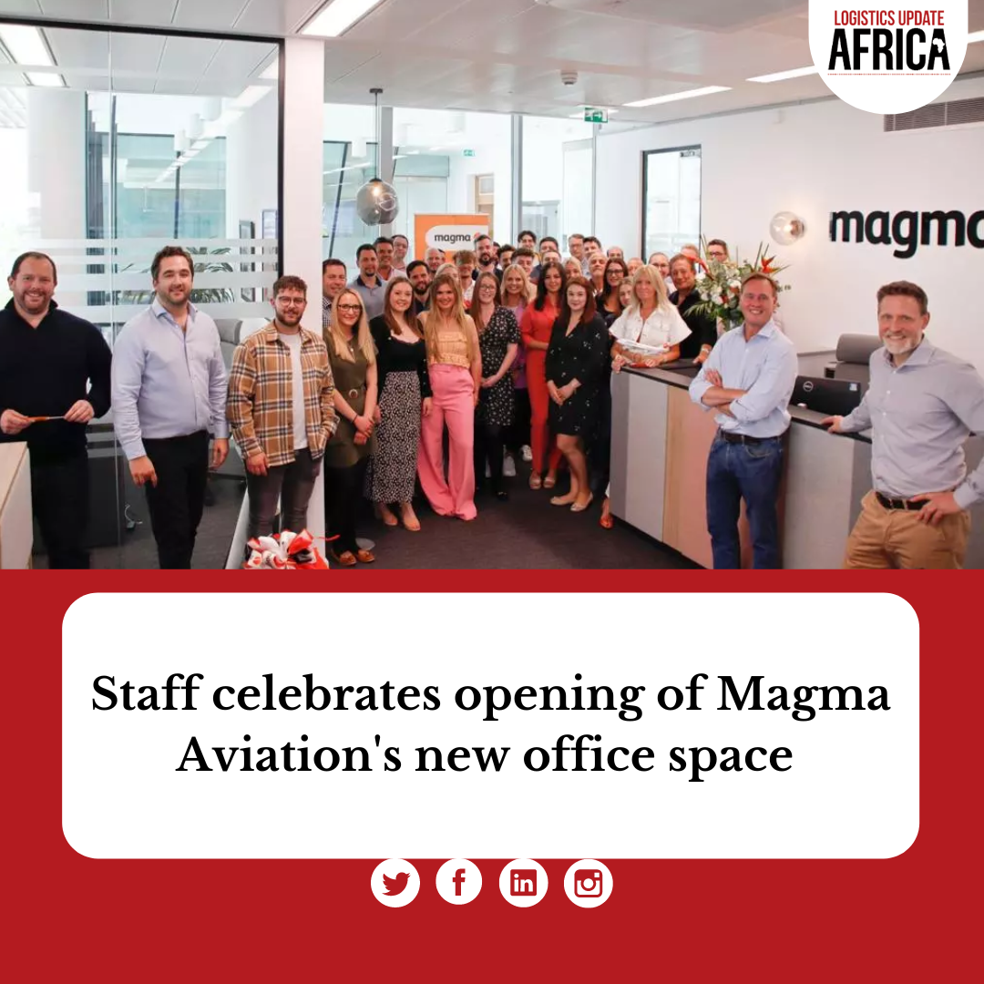 Staff celebrates opening of Magma Aviation's new office space 