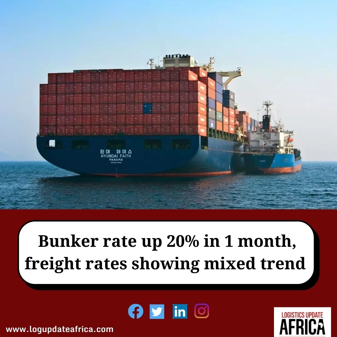 Bunker rate up 20% in 1 month, freight rates showing mixed trend 