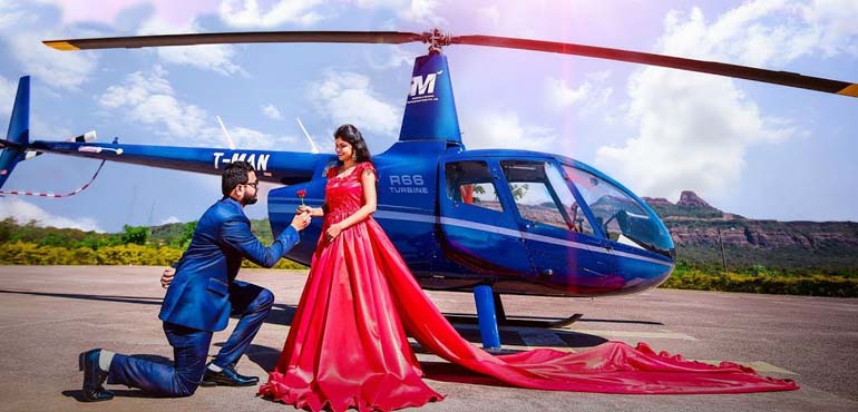 Book helicopter for marriage in Rajasthan