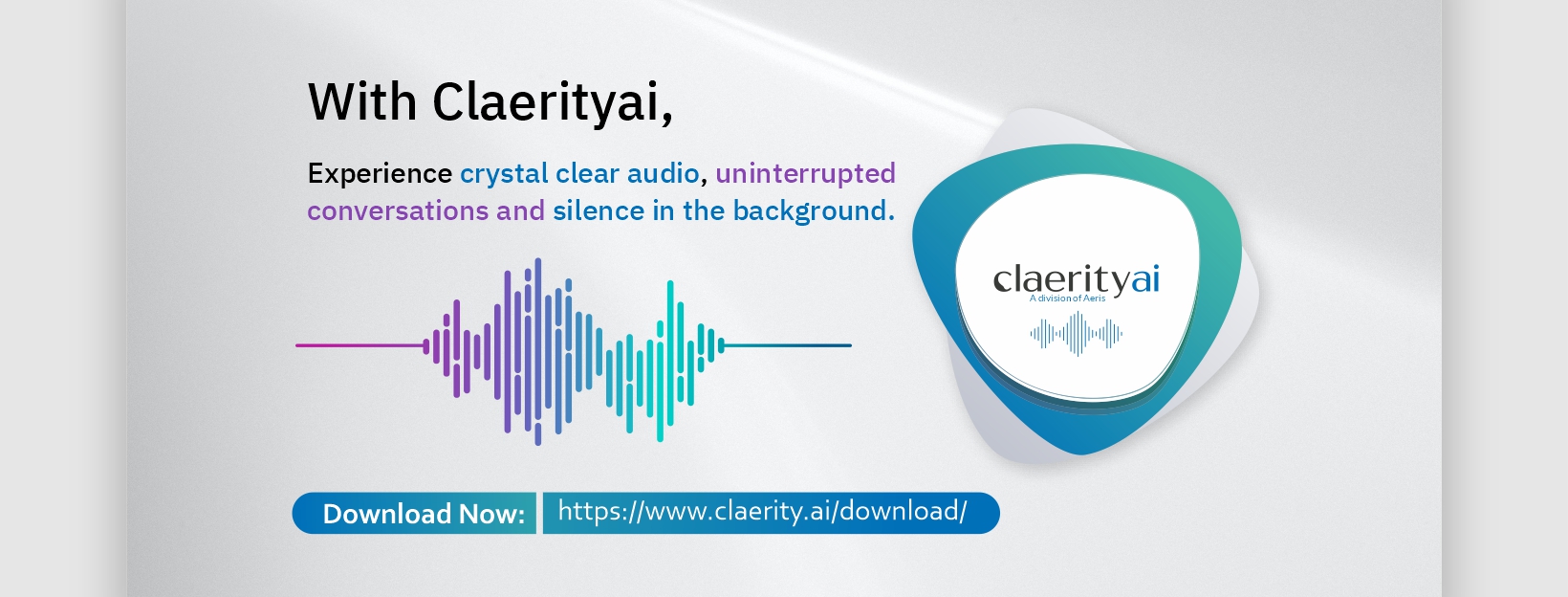 Background noise cancelling software - ClaerityAI