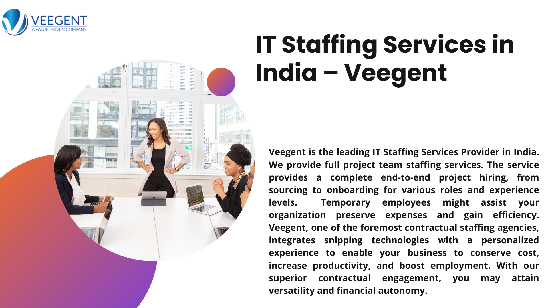 Project Staffing Services,IT Staffing Services in India – Veegent
