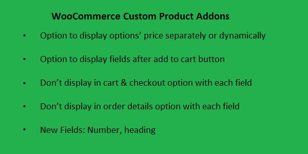 WooCommerce extra product options