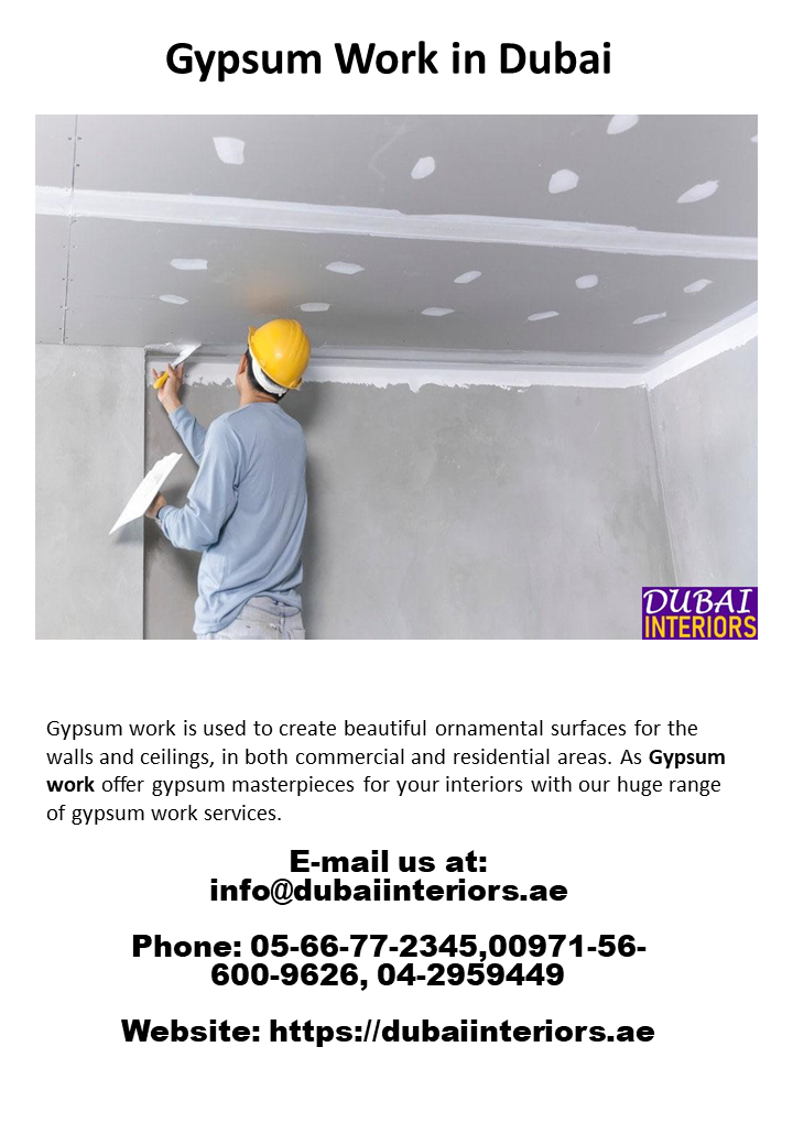 Gypsum Work in Dubai