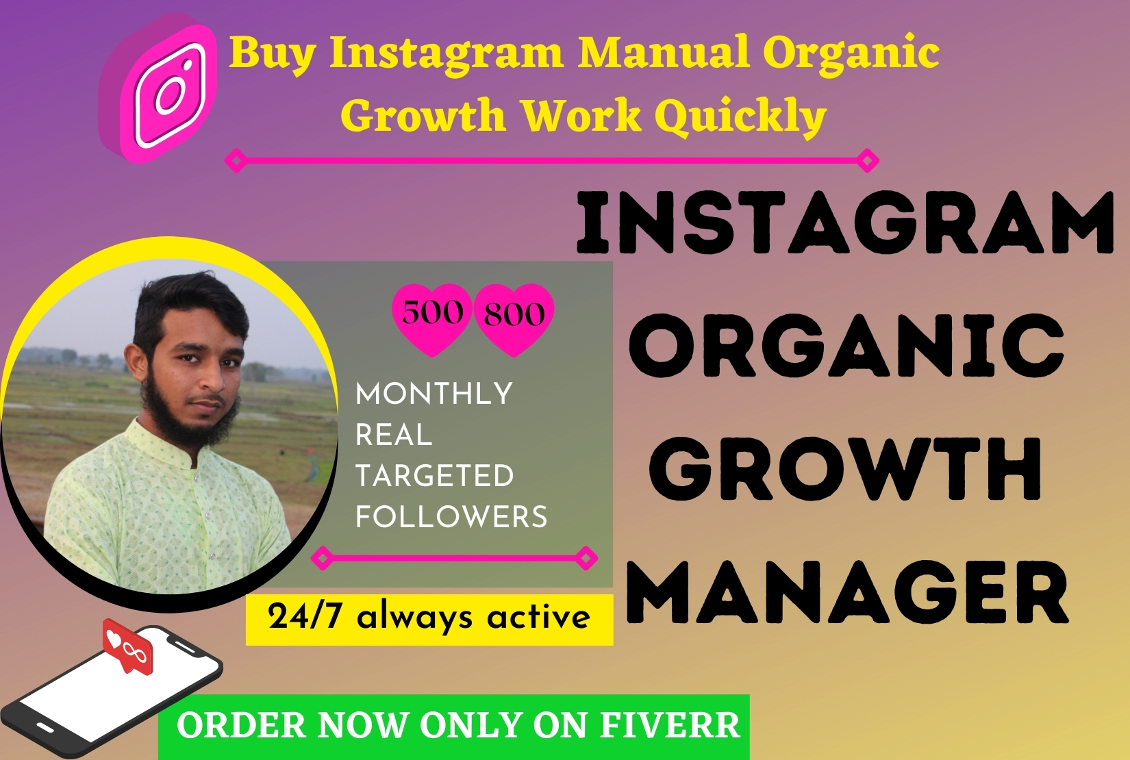 Instagram marketing manager and promotion