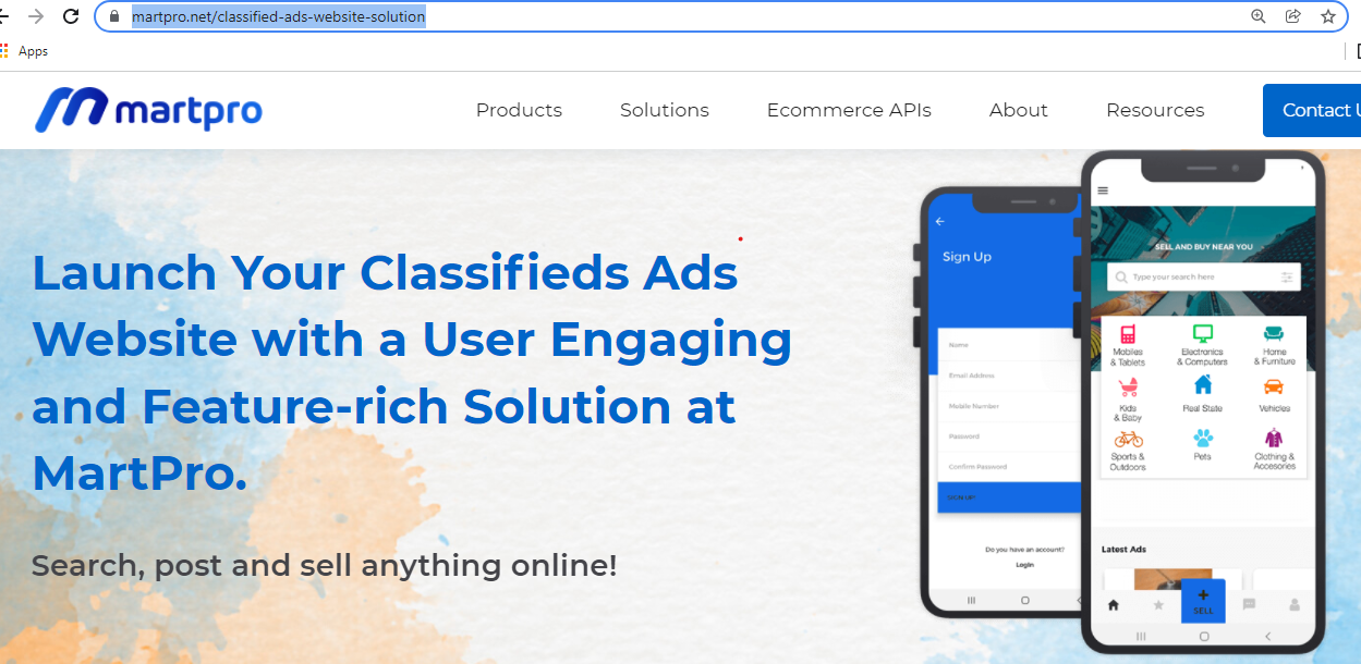 Classified Ads Website Solution