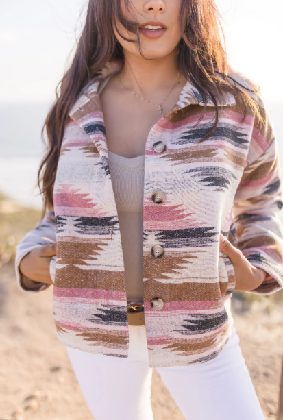 Chelsea Aztec Print Shacket