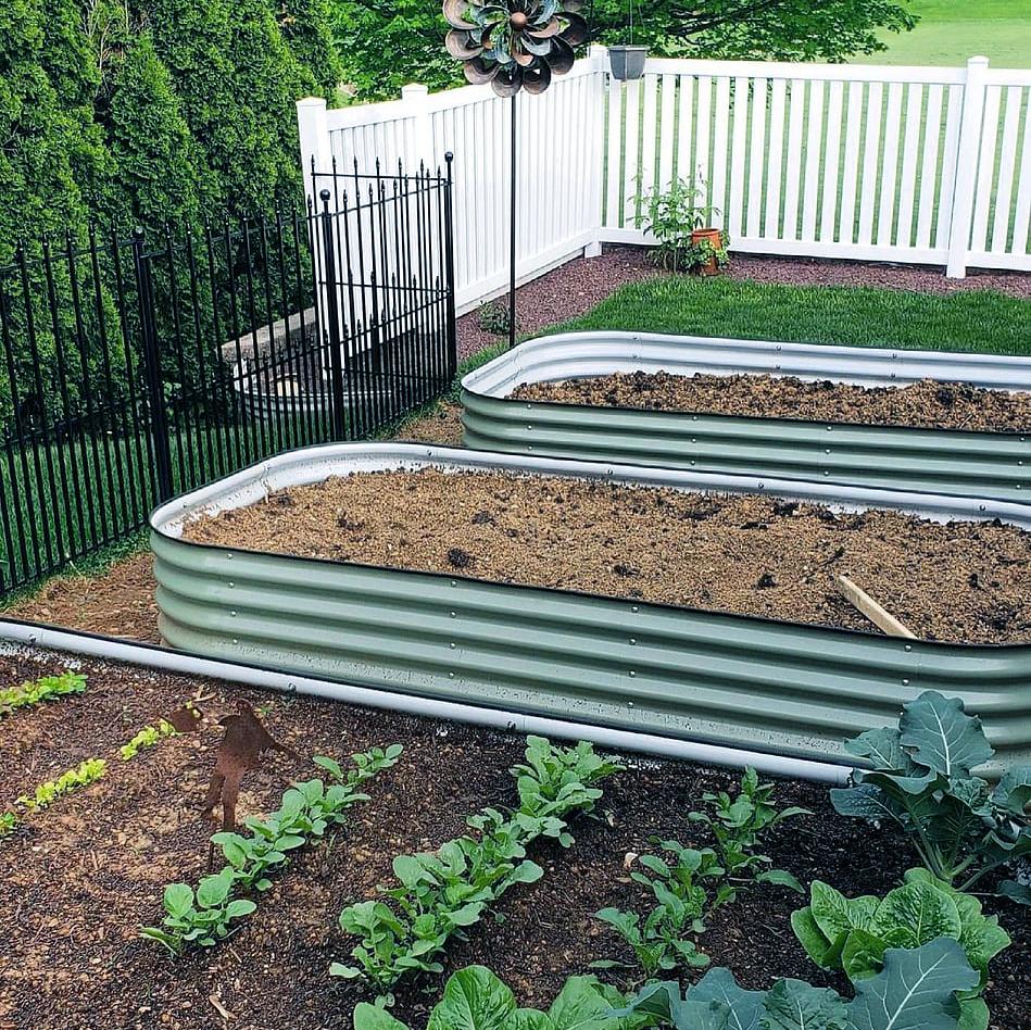 Metal Raised Garden Bed Kit 17" tall | Vego Garden