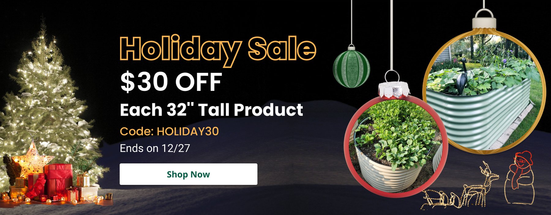 Vego Garden Offer Holiday Sale $30 Off Each Sale of 32'' Beds