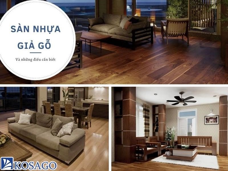 SÀN NHỰA GIẢ GỖ PHÒNG KHÁCH ĐẸP