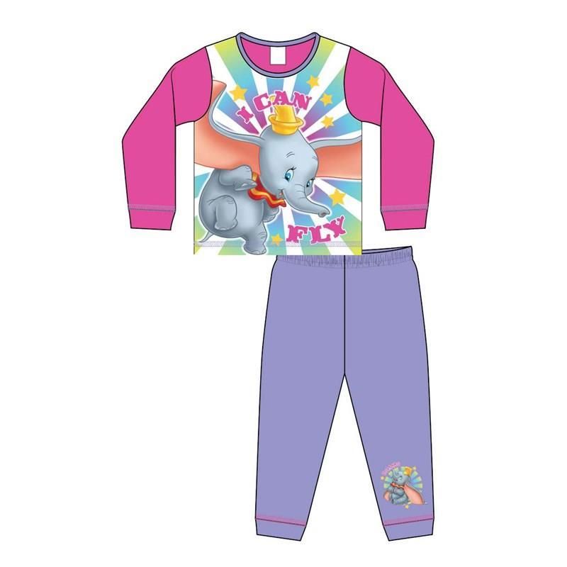 Girls Disney Dumbo Long Sleeve Pyjamas Set Kids Fly Pjs