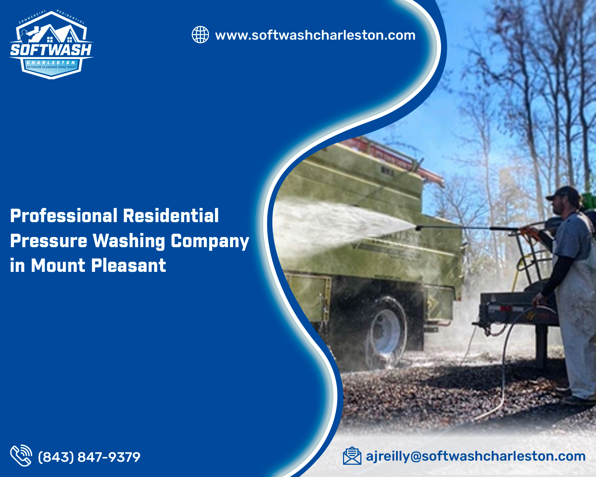 Professional Residential Pressure Washing Company in Mount Pleasant