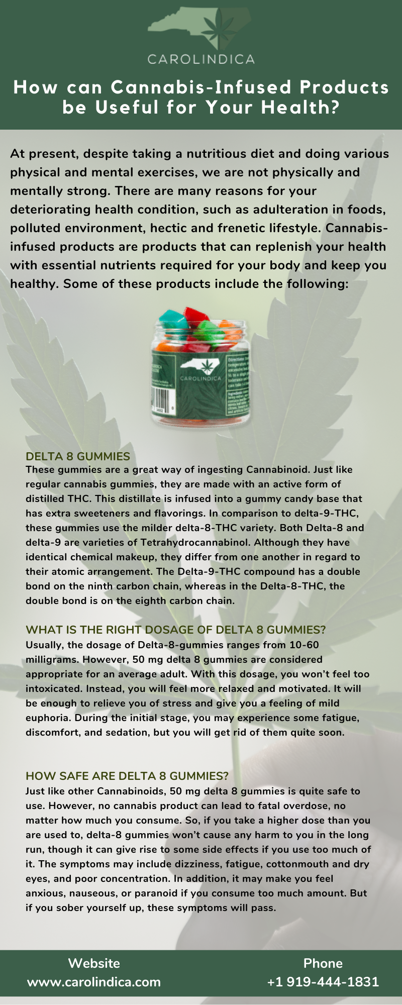 How can Cannabis-Infused Products be Useful for Your Health | Carol Indica