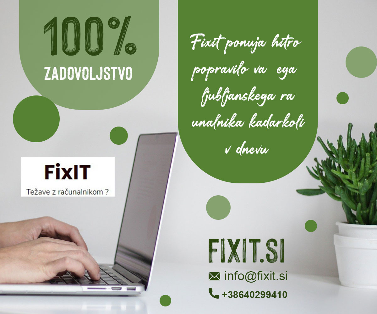 Servis prenosnikov in vzdrževanje prenosnikov samo na Fixit.si