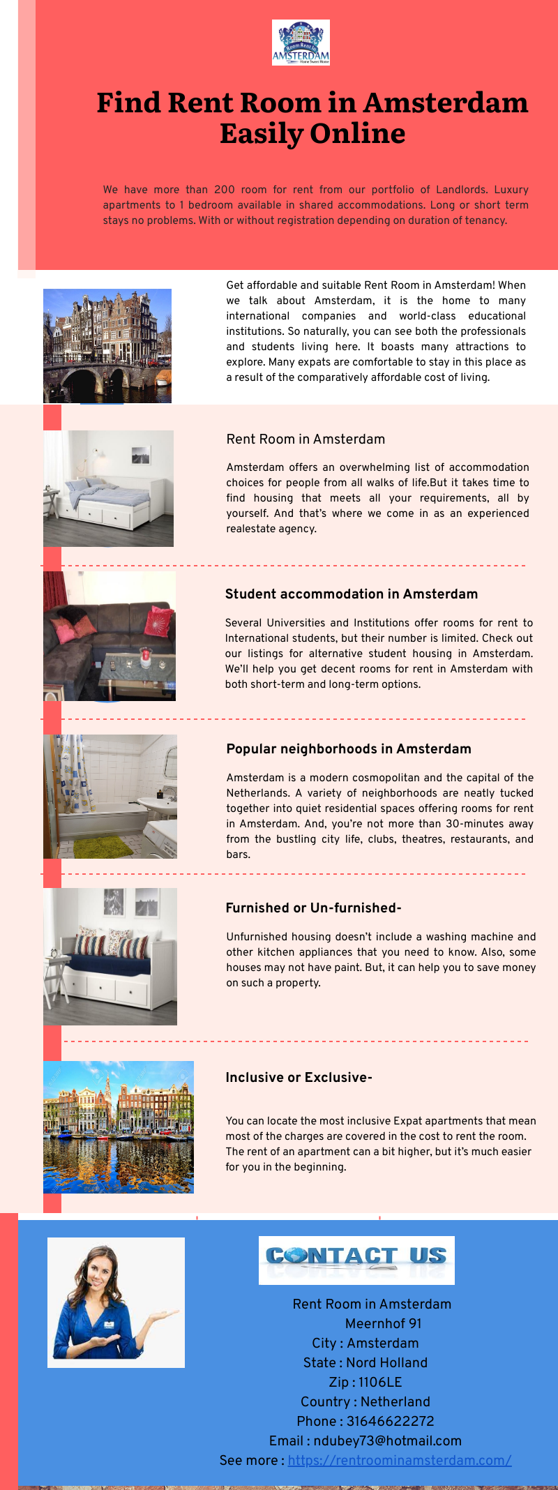 Find Rent Room in Amsterdam Easily Online 