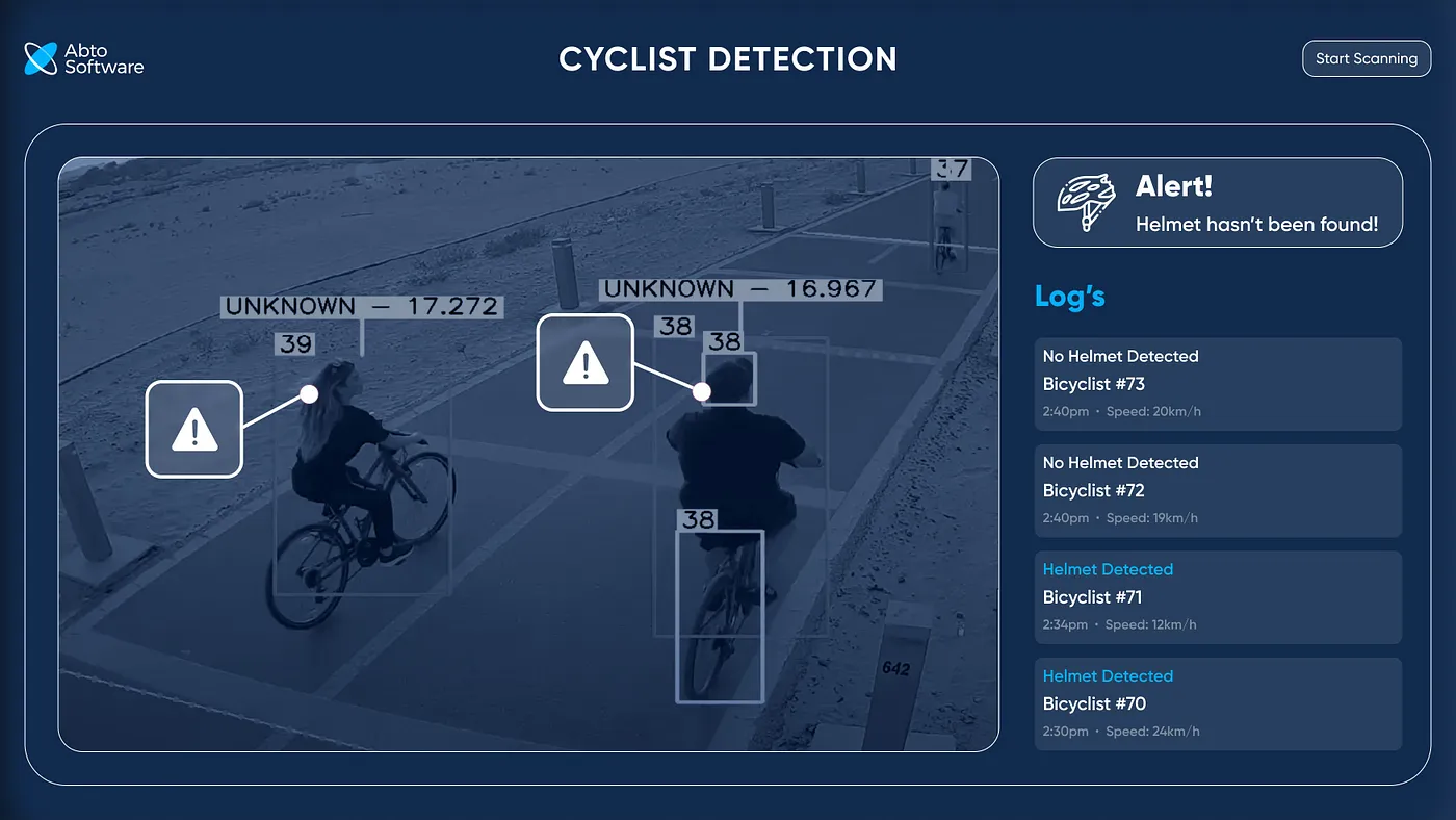 CV based cyclist recognition