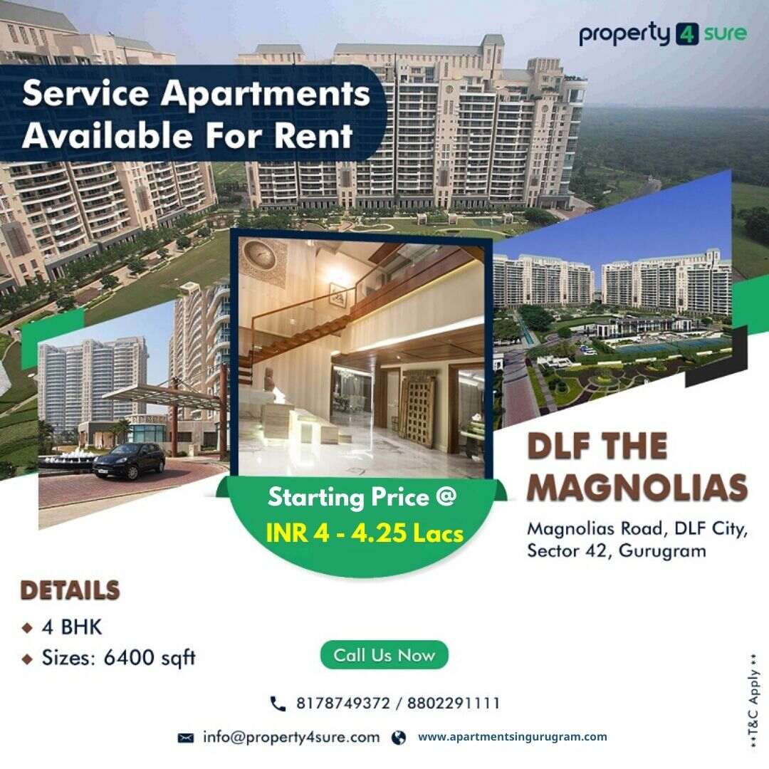 Luxury Service Apartment for Rent in Gurugram  | DLF Magnolias