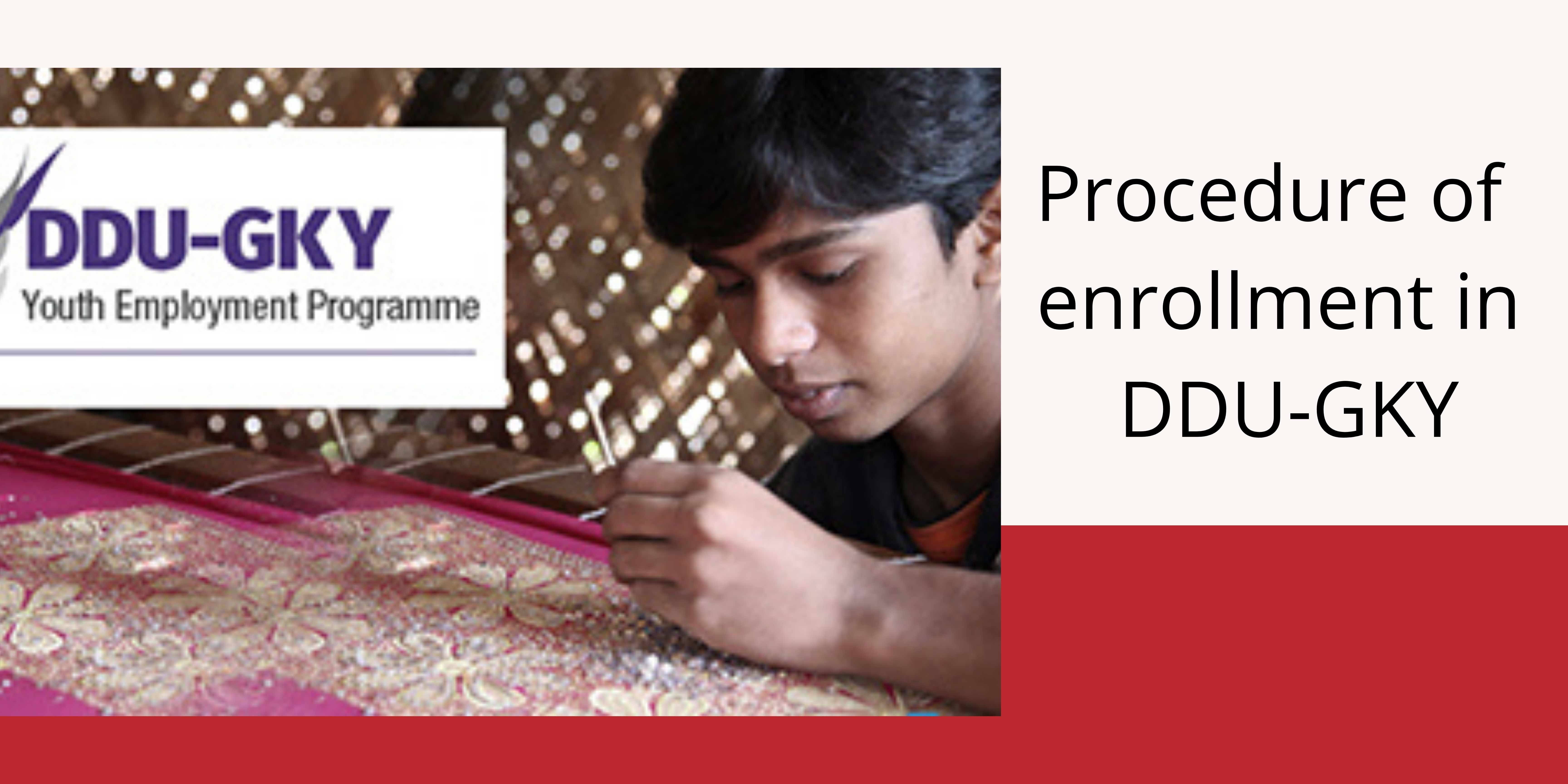 Procedure of enrollment in DDU-GKY