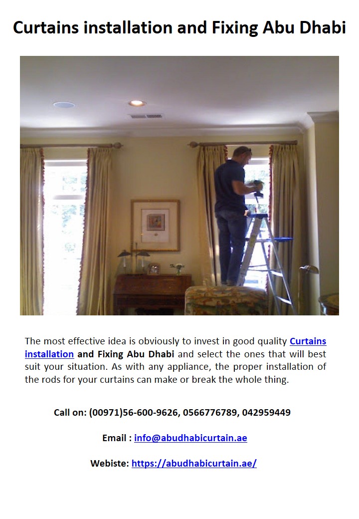 Curtains Installation and Fixing Abu Dhabi
