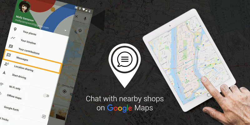 Google map allow you to chat with nearby business