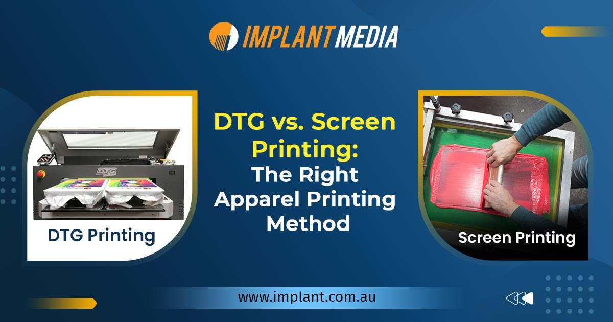 DTG vs. Screen Printing: The Right Apparel Printing Method