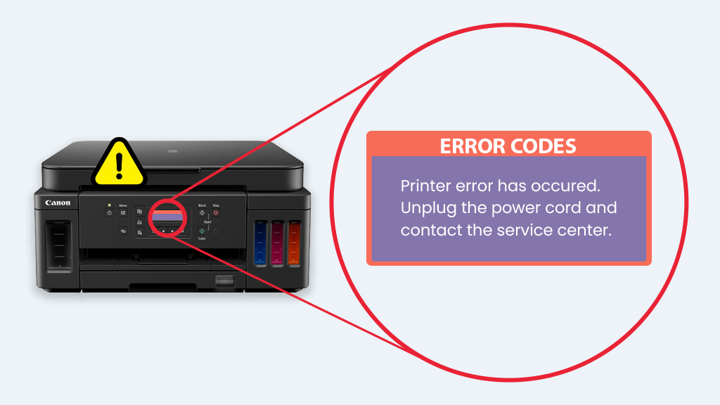 How to fix different error codes in Canon printer?